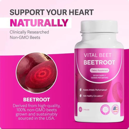 Organic Beetroot Energy Capsules™ - Natural Energy Boost
