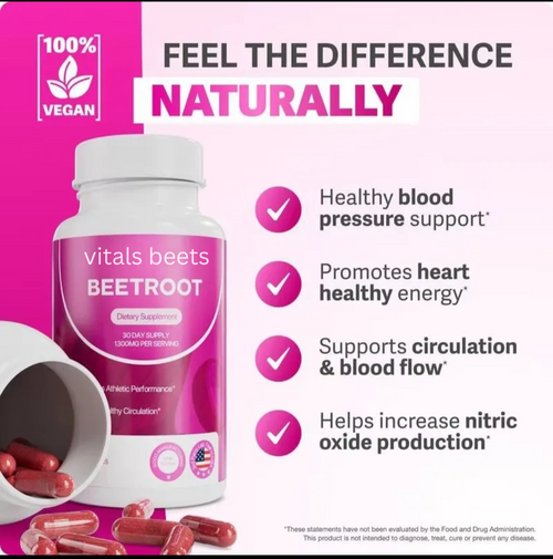 Organic Beetroot Energy Capsules™ - Natural Energy Boost