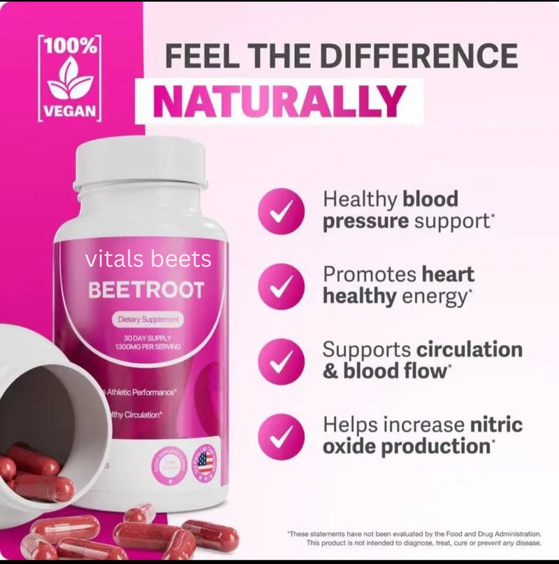 Organic Beetroot Energy Capsules™ - Natural Energy Boost