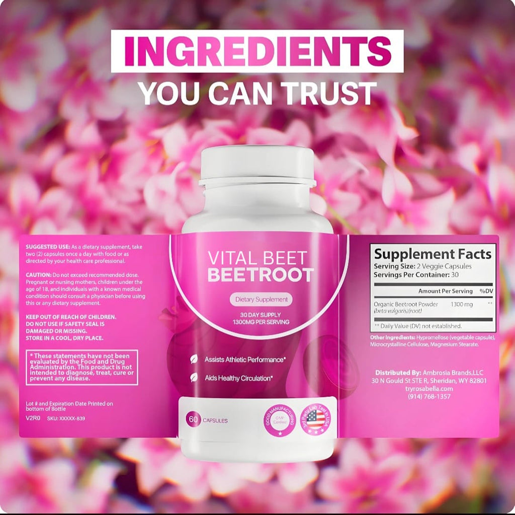 Organic Beetroot Energy Capsules™ - Natural Energy Boost